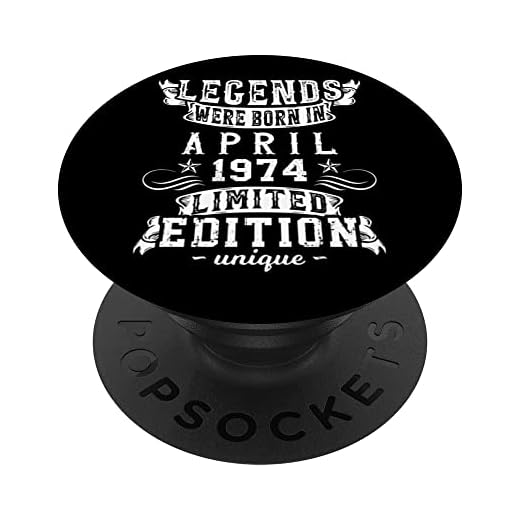 Cumpleaños Abril 1974 Edición Limitada Regalo April PopSockets PopGrip Intercambiable
