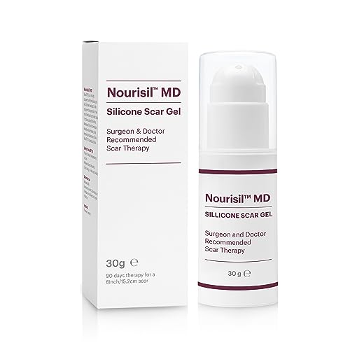 Nourisil MD - Silicone Gel for Scar Removal - Surgeon, Midwife & Healthcare Professional Scar Therapy - Proven to Quickly Reduce The Appearance of Scars - 30g Pack