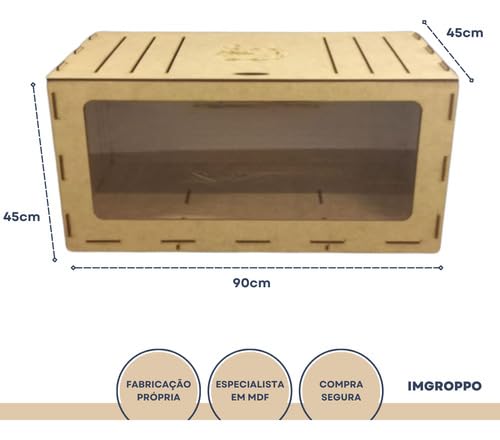 Gaiola para Hamster e Roedores com Comedouro, Marrom