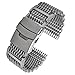 Produktbild Cooles Shark Mesh-Stahlarmband Mailand Uhrenarmband 22 mm für Herren-Uhren von OMG Seamaster, G29-02 Silber, 22 mm, Armband