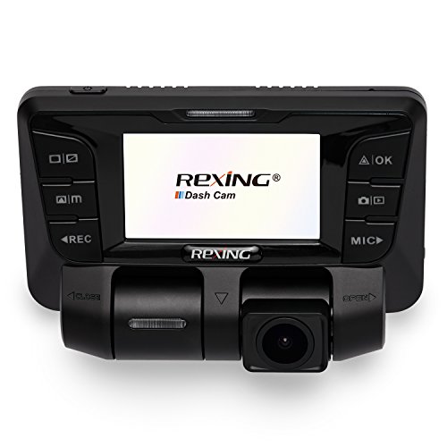 REXING V2 Uber Dash Cam Dual Channel 1080p+1080p Full HD 170+170 Degrees Wide Angle, WDR WiFi 2160p Dashboard Camera