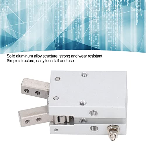 Air Gripper Pneumatic Cylinder Angular Style Aluminium Clamps Single Double Acting, Mhc2-16D Pneumatic Finger Air Gripper Cylinder, M5X0.5 Connection Tube Dia #TOP2
