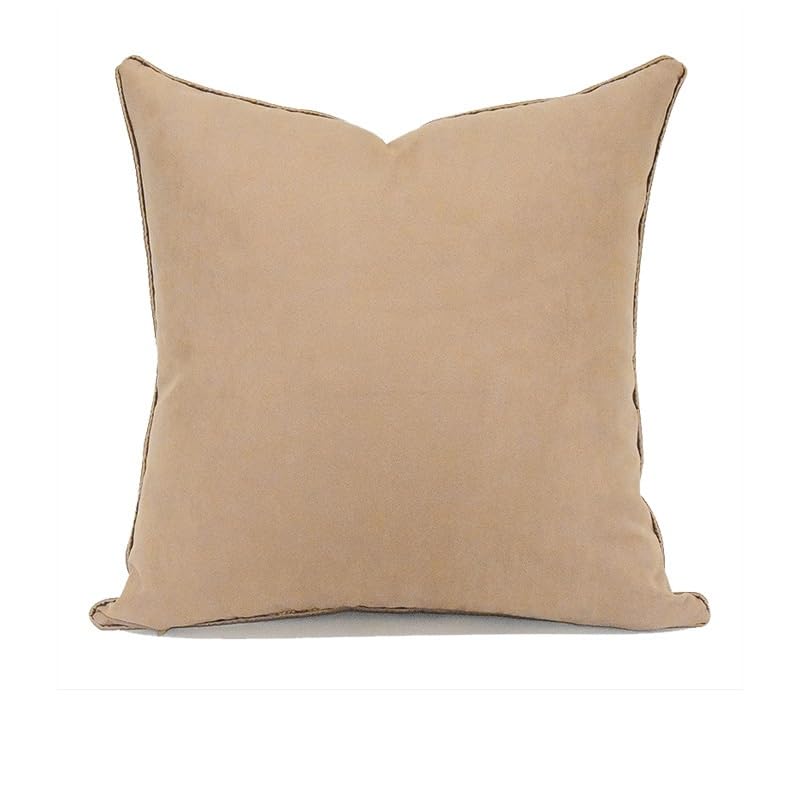 Housse de coussin de canape beige daim salon deco textile maison - 7
