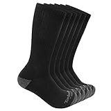 zalando timberland herren sale Halbkissen Timberland PRO Herren 6-Pack Performance Crew Length Socks Freizeitsocken, schwarz, Large