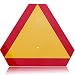 Slow Moving Vehicle Sign,Orange Triangle Slow Moving Sign,Big Metal 14"x16" 40 Mil Thick Aluminum Engineering Grade Reflective for Golf Cart