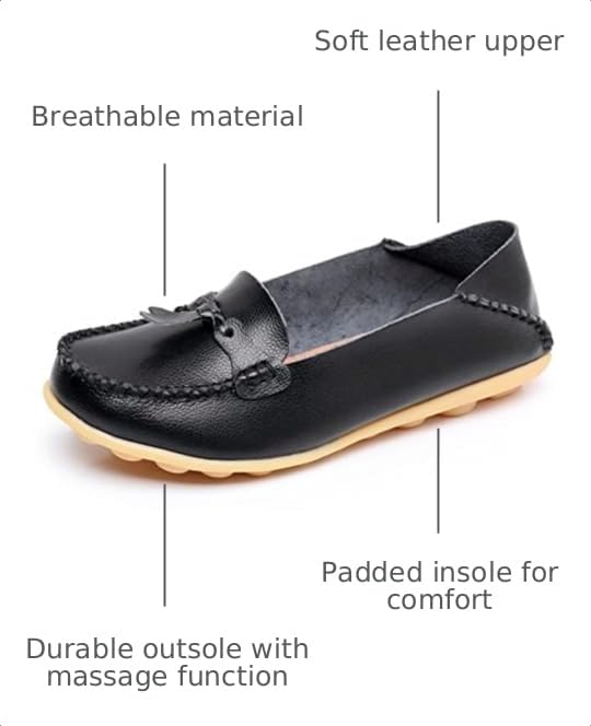 Image of VenusCelia Women's Decoration Comfy Walking Flat Loafer