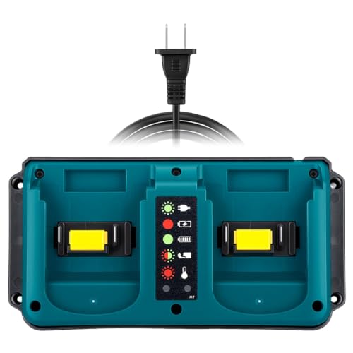Charger Station Dual Port Compatible with Makita 14.4V-18V LXT Battery