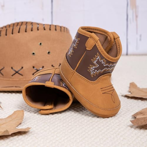 Image of Meckior Baby Girls Cowboy Tassel Boots Side Zipper Moccasins Soft Bottom Non-Slip Toddler Shoe