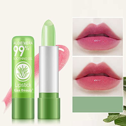 2Pcs Aloe Vera Lipstick Magic Temperature Color Change Lip Gloss Long Lasting Waterproof Moisturizing Lip Balm Lips Moisturizer Beauty Makeup #TOP1