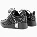 FINDVELL Women's Fashion Glitter Sneakers Platform Wedge Shoes Sparkly Rhinestone Breathable Sneakers Trendy Sequin Shoes Wedding Bride Dress Size 6.5