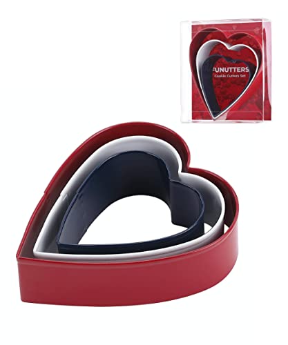 Heart Cookie Cutter Set, 2.3'', 3'', 3.5'', Fun Holiday Heart Shaped Valentines Cookie Cutters, Christmas Cookies, Small, Medium, And Large #TOP9