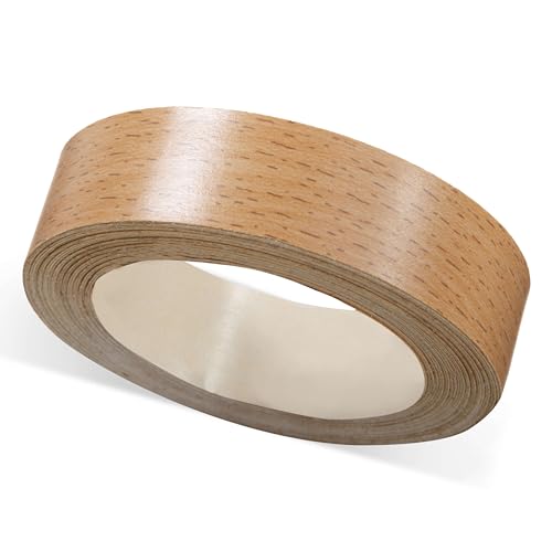 ben+camilla.com Selbstklebender Kantenumleimer | Buche 18 mm x 5 m Rolle | Kantenschutz zum Überkleben - wie Klebeband OHNE Bügeln | Premium Qualität für professionelle Ergebnisse