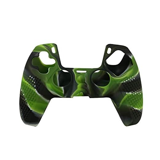 jiheousty Funda Protectora de Silicona con Mango de Piel de Camuflaje para Playstation PS5