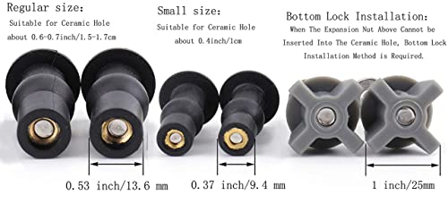 3 Pairs Toilet Seats Screw, Universal Toilet Seat Bolts, Top Fix Nuts Screws Bottom Mount Anchor Nut 1/4-20 Toilet Seat Screws Replacement Parts Fit For Kohler #TOP5