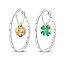 Large Four-Leaf Clover Hoop Earrings