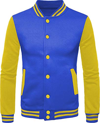 Jaqueta College Masculina Moletom Casaco Colegial (Bordô, P)