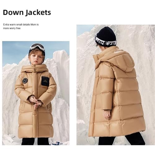 Kids Boys Girls Long Puffer Jacket Kids Winter Thick Windproof Warm Hooded Down Coat Fashion Casual Outerwear Clothes3