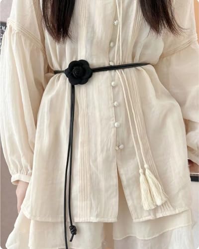 Womens Faux Leather Skinny Belts for Dresses Jeans Pants Thin Dress Waist Belt-2Pcs2