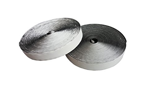 Hongxin LAttice Crochet et Boucle de Fixation Bande de adhésif autocollant, 2.5cm x 10m, 10 meter de long, (10m crochet & 10m boucle), 25 mm. de large, Noir Cover