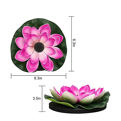 Solar Outdoor Lotus Fountain, voor vijver tuinfontein, buitenlandschap Drijvende fontein 6.3"x6.3" x3.5" Accessoires voor fonteinfonteinen in de tuin (Color : Red) - Image 7