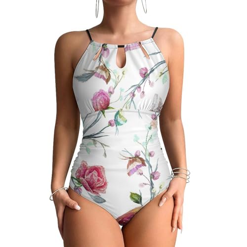 Maillot de bain oiseaux et fleurs pour vos vacances et journées de détente à la plage