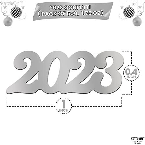 Silver Graduation Confetti 2023 Pack - 1.8 Ounce | Silver 2023 Confetti For Graduation Decorations 2023 | Class Of 2023 Decorations Silver | Graduation Party Decorations, Graduation Table Decoration #TOP3