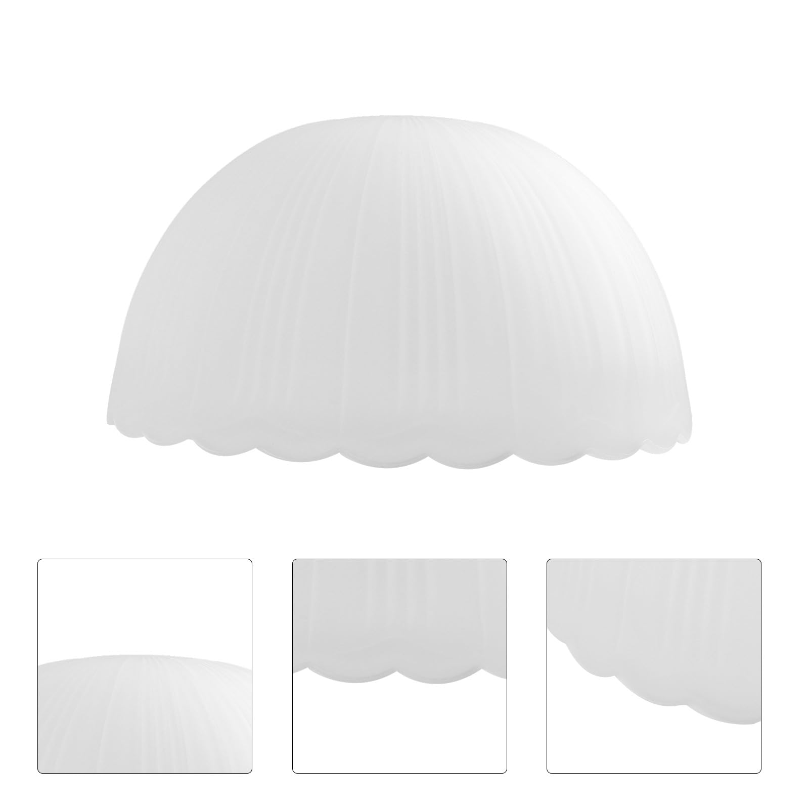 COHEALI Paralume in Vetro Bianco Opaco per Lampadario Soffitto, Copertura Lampada Rotonda Elegante e Riutilizzabile, Design Semplice e Confortevole per Casa