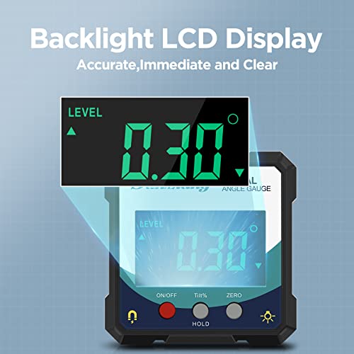 Sanliang Digital Level Angle Gauge Meter Magnetic Electronic Level Angle Finder Tool Protractor Inclinometer Woodworking Tools With Magnet For Construction thumb #2