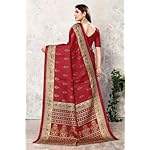 Yashika-Womens-Printed-Trendy-Art-Silk-Navy-Color-Saree-With-Blouse-Material