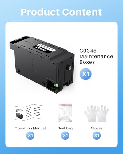 Skydo C9345 Wartungsbox, Hervorragende Wasseraufnahmefähigkeit, Kompatibel für Epson C9345 für WF-7840 ET-16600 ET-16650 ET-8550 ET-5850 ET-5880 WF-7820 WF-7830 ET-5800 (C12C934591/PXMB9, 1 Pack)