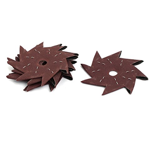 Aexit 4-inch 150 Abrasives Grits Pinwheel Shaped Octagonal Abrasive Sandpaper Buffing Tool 5pcs Model:10as436qo612