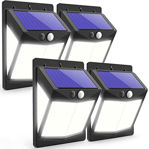 CLAONER Solar Motion Lights Outdoor, 8 Pack Security Lights [Motion Sensor/Permanent On/Brightness Control] with Wide Angle Waterproof Wall Lights Cover