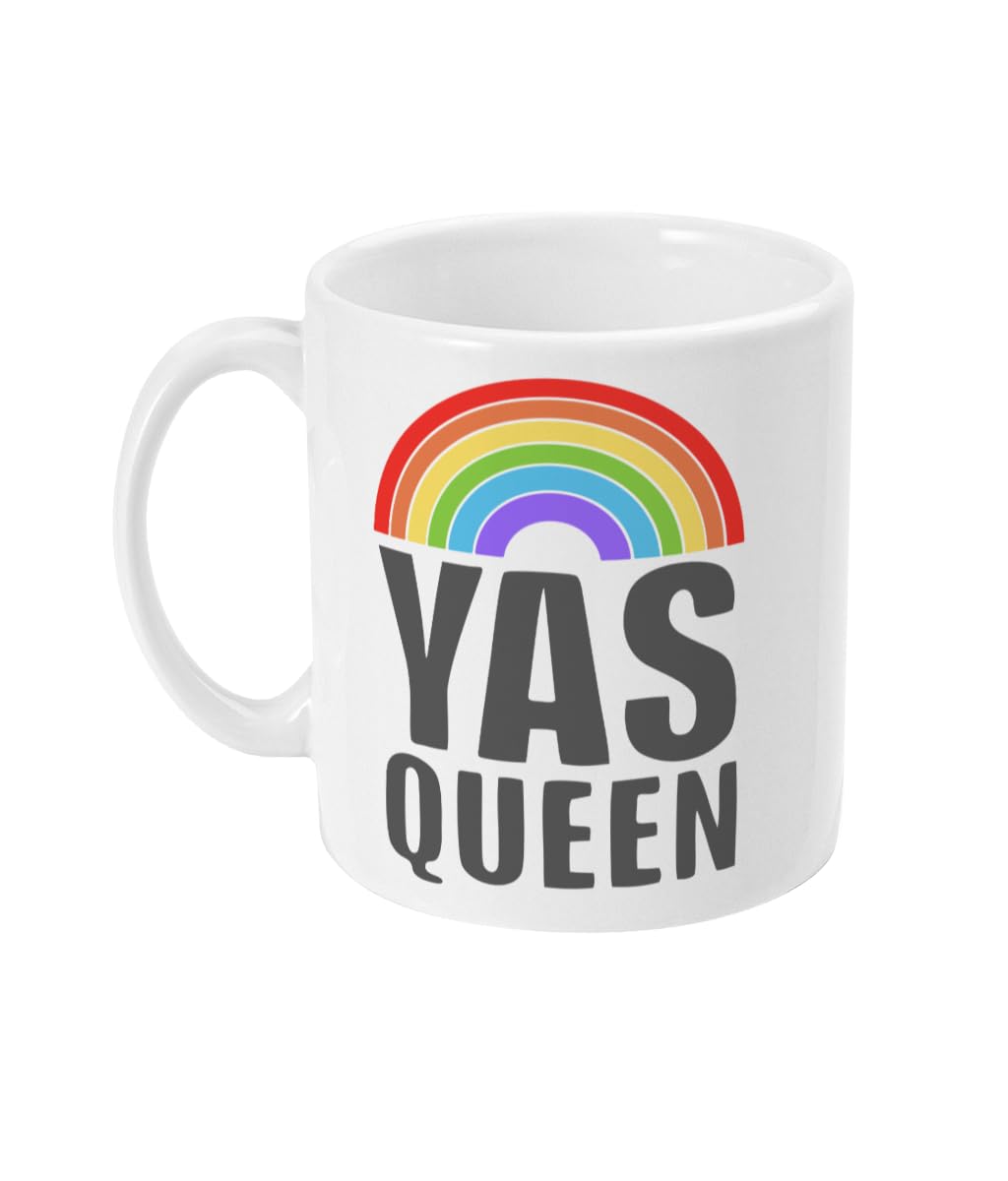 SelfHold Pride Mug - YAS Queen - Pride Day Mug: Gift for Friend - Gift for Partner – Birthday Gift - 11Oz Ceramic Cup