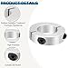 PATIKIL Bore 35mm Double Split Shaft Collar 60mm OD 15mm Thickness, 2 Pack Aluminum Alloy Locking Collar Clamp Style with Set Screw for Machine Tools Industry, Silver