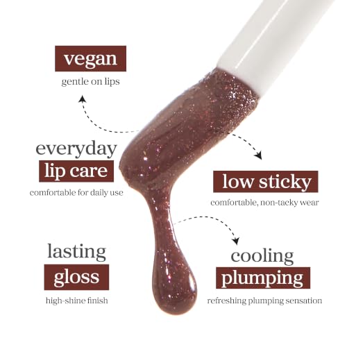Image of NOONI Applecranberry Lip Oil Shimmer - Plumping Tinted Glossy Lip Oil