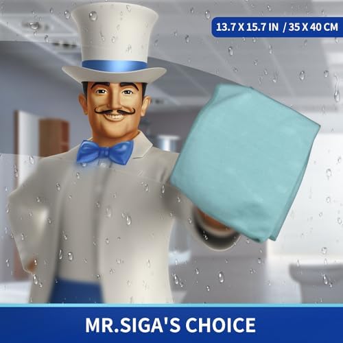 MR.SIGA Ultra cienkie ściereczki z mikrofibry do szkła, 6 sztuk, 35 x 40 cm 35 x 40 cm