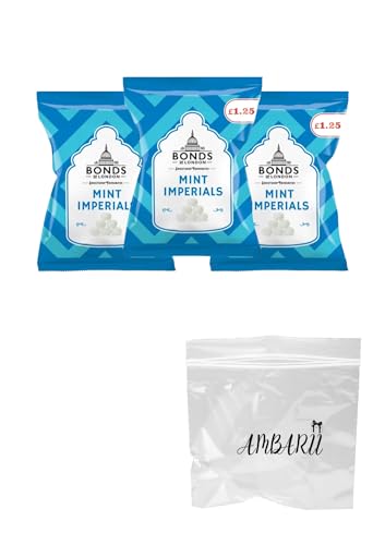 AMBARII Gift Hamper with Bonds of London Candy, Sweet Variety Pack, 3 Count Assortment, Mint Imperial, Lemon Sherbet, Mintt Humbug (Mint Imperial)