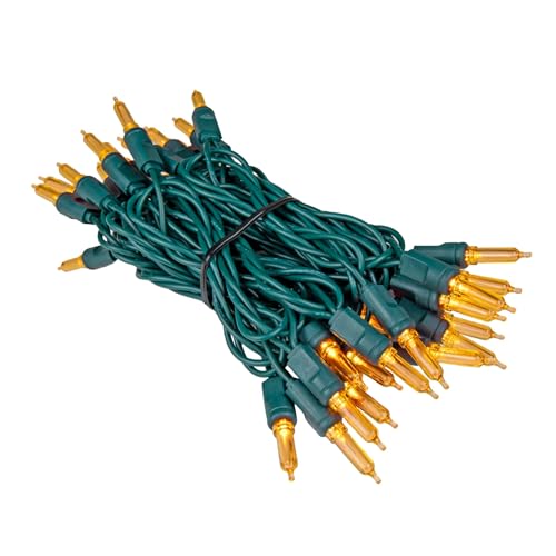 Novelty Lights Vintage Style T5 Amber LED Christmas Lights, 35 Mini Bulbs