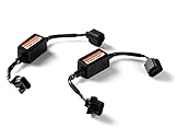 Xprite H13 9008 LED Headlight Jeep JK Anti Flicker Harness, Canbus Adapter Wiring Kits, Warning Error Free Resistor Canceler Decoder (Pair)
