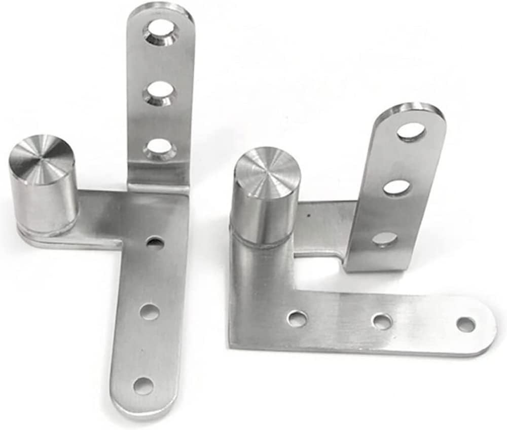 1 Set of Concealed Hinges,Stainless Steel Heavy Duty Pivot Hinges for Wooden Door Adjustable Gap Axis Up and Down Door Hinges Hardware Fittings