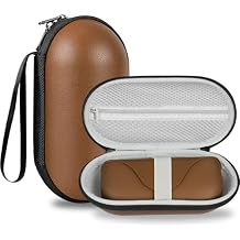 sarlar Hard Carrying Case for Ray-Ban Meta Wayfarer/Skyler/Headliner Smart Glasses Charging Case, Premium Leather Travel Case for AR/XR Glasses Accessories, Common wearglassesOnly Storage Case