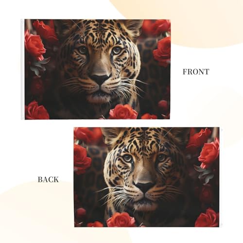 Drapeau pour extérieur double face rose rouge et tigre 1,2x1,8m