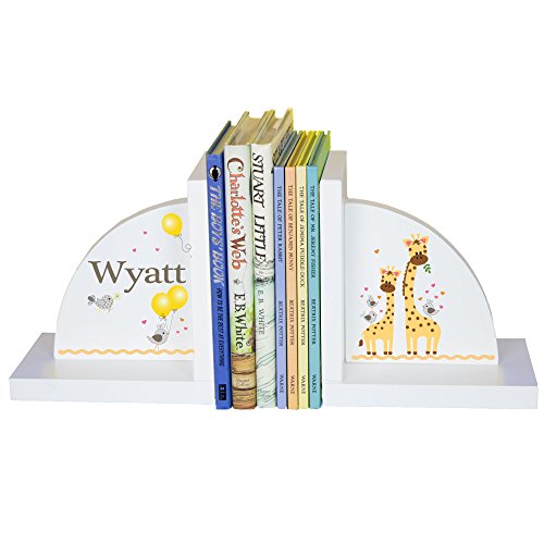 Children's Personalized Giraffe Bookends