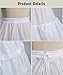 Elinadress Women's Crinoline Petticoat 4 Hoop Skirt 5 Ruffles Layers Ball Gown Half Slips Underskirt for Wedding Bridal Dress