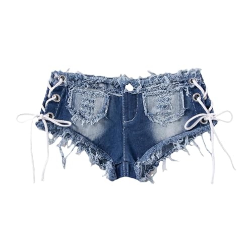 Shorts en denim pour la plage et look streetwear taille basse d'été