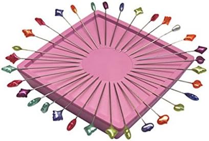 Pink Zirkel Magnetic Pin Cushion - 100 Splendid Spear Pins Tin by Patty Young Included