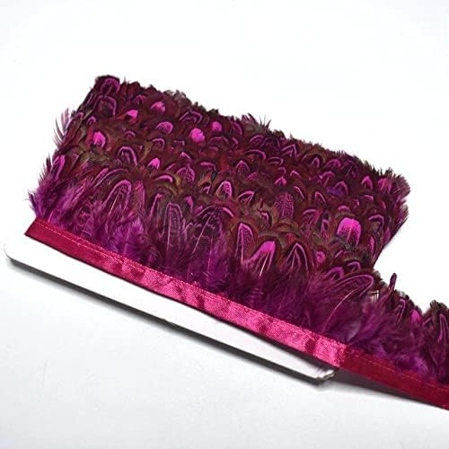 10yard/lot of Natural Cock Feather Belt Trim 5-6CM Pheasant Feather Crafts Wedding Decoration DIY Clothing Accessories - Zamihalaa
