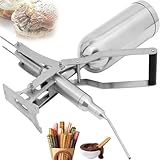 Máquina de llenado manual para churros, equipo de acero inoxidable para mermelada de chocolate, crema, postres, en cocinas comerciales o domésticas