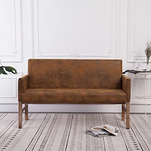 Küchensofa Vidaxl Sitzbank mit Armlehnen in Braun