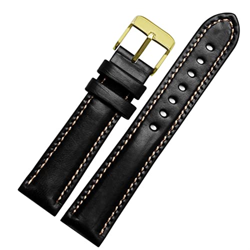 Bracelet de montre classique tissé noir et or pour réunions et soirées